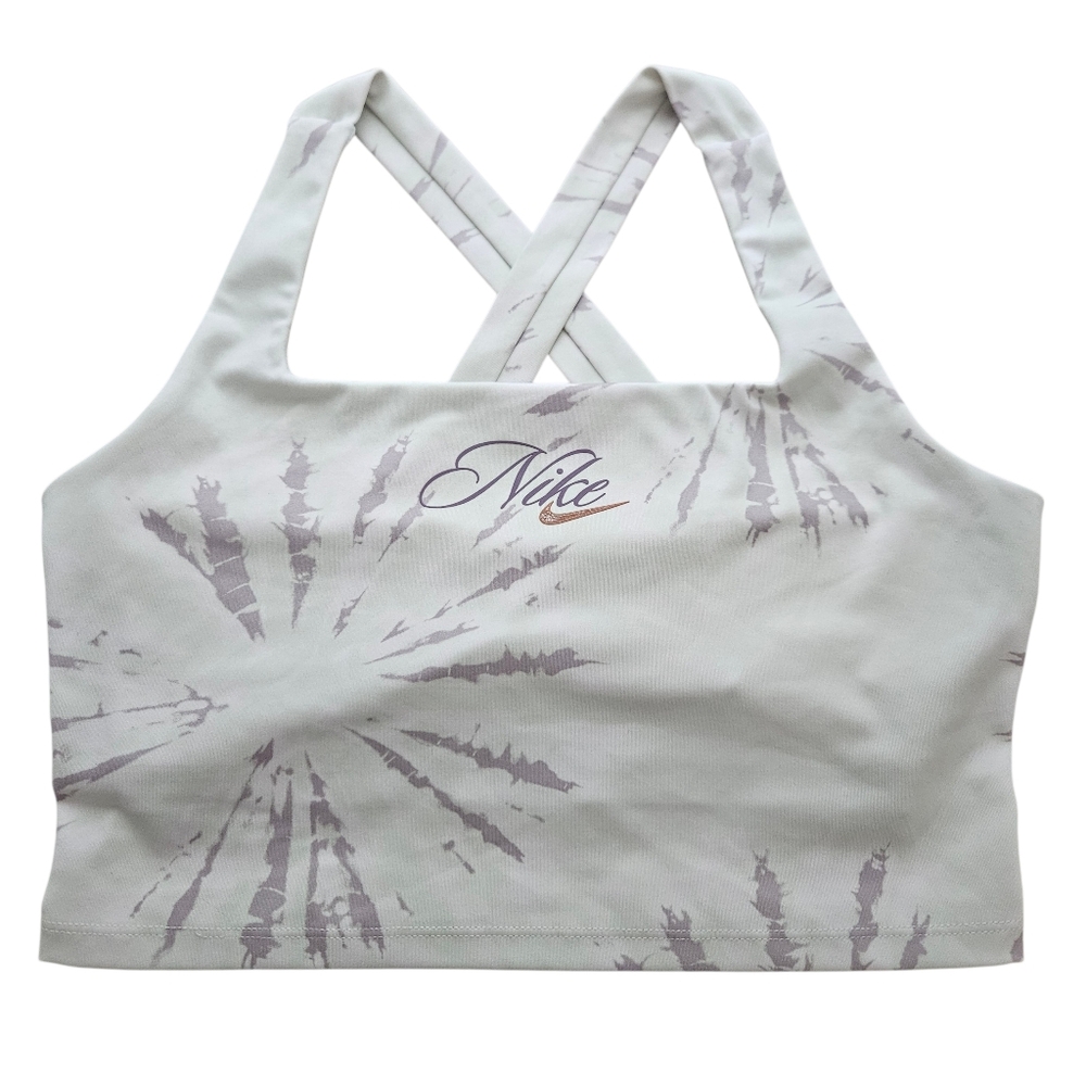 Nike Resort Tie Dye Cropped Training Tank Top Bra Dri Fit Size Medium.